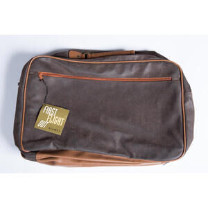 NWT - Vintage Aramis Faux Leather & Nubuck Large "Brown Travel Bag"